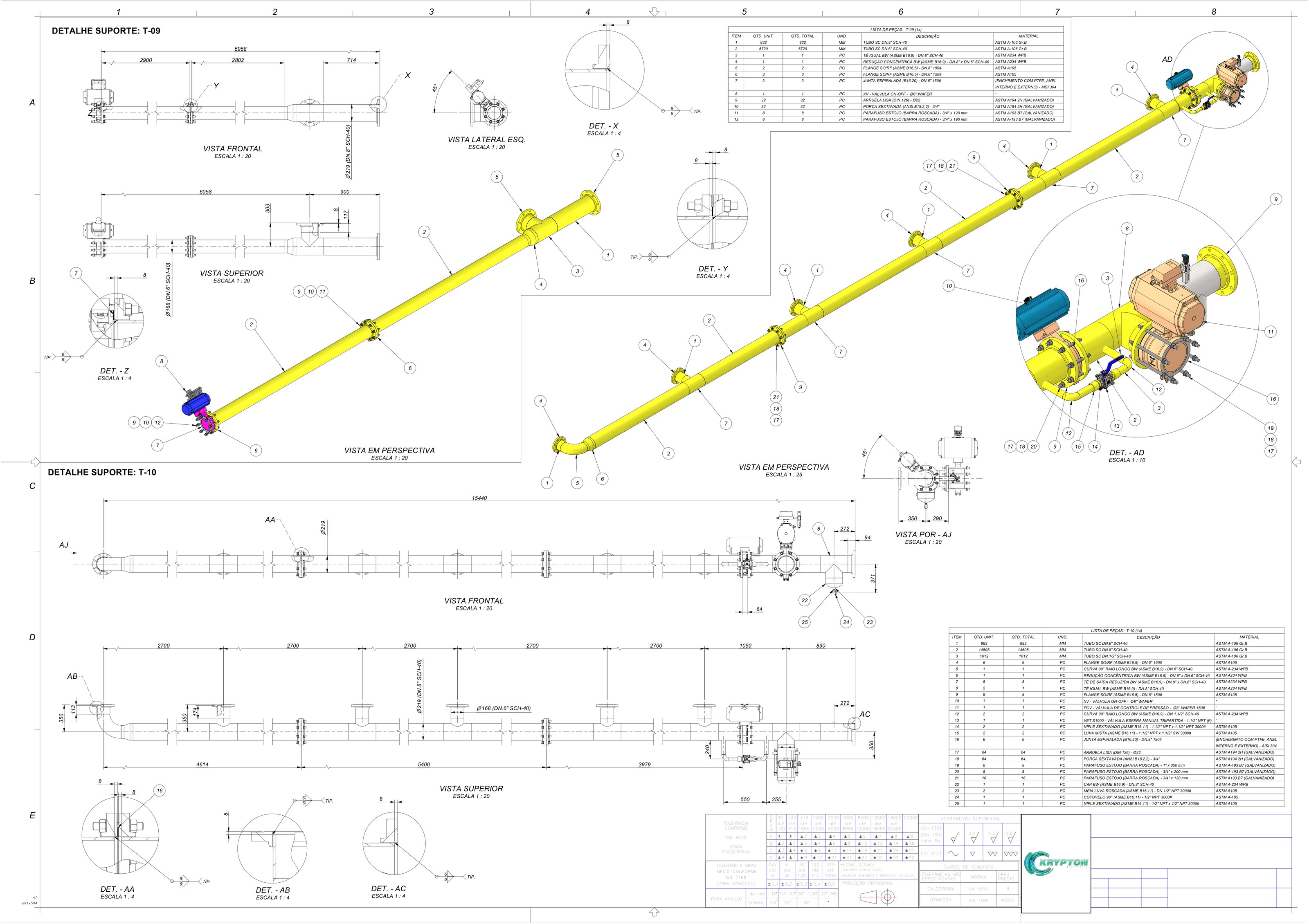 Detalhamento para fabricação